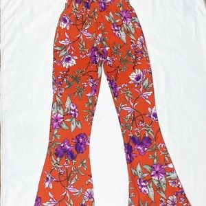 FASHIONNOVA High Waist Floral Print Pants